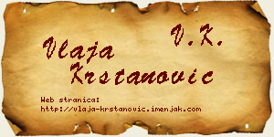 Vlaja Krstanović vizit kartica